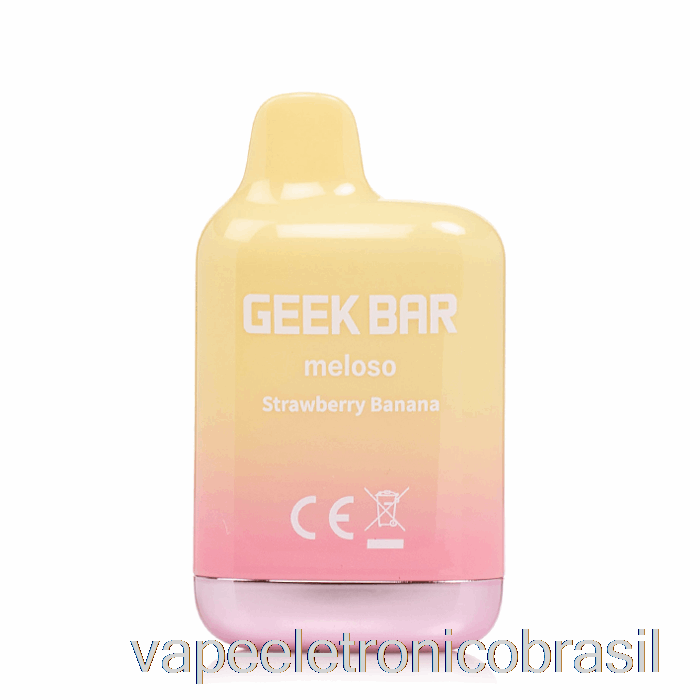 Vape Eletrônico Geek Bar Meloso Mini 1500 Descartável Morango Banana